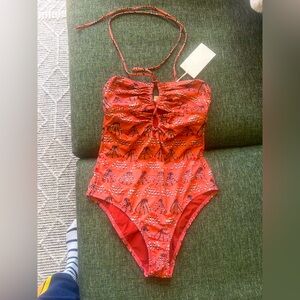 Ulla Johnson Red Swimsuit with Pattern